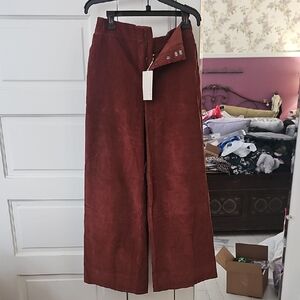 Pact Women's Wide Leg Pants in Rust